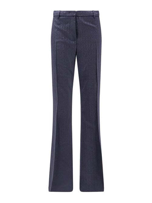 Wool pants with iconic motif