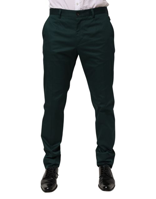 Cotton Formal Trousers — Green
