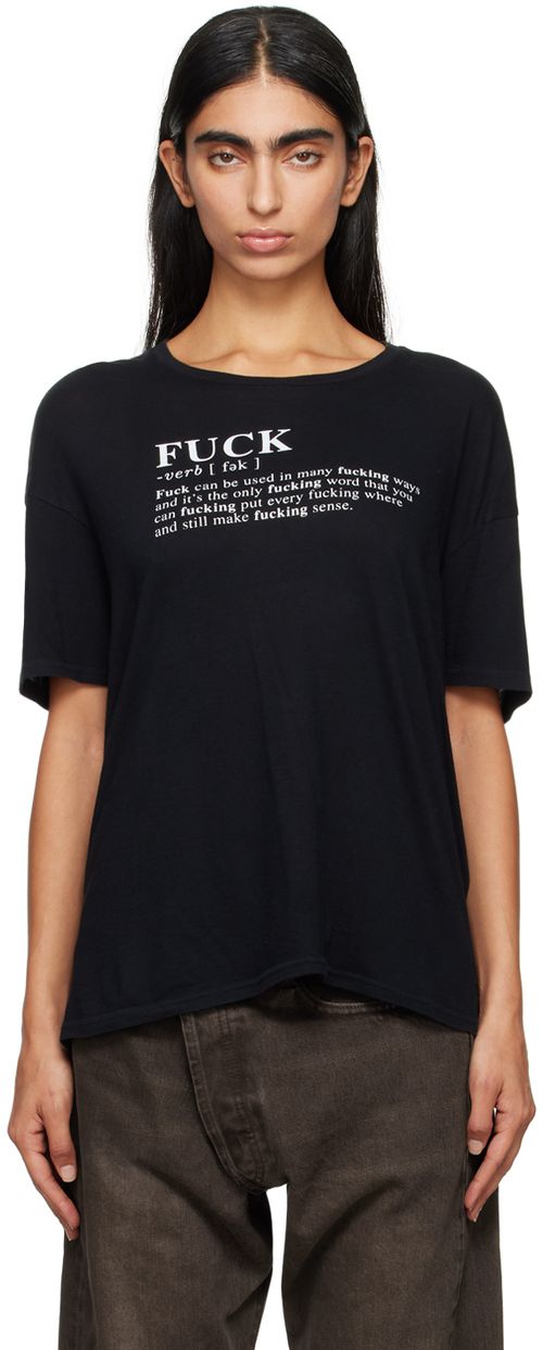 R13 Black 'Fuck Definition' T-Shirt