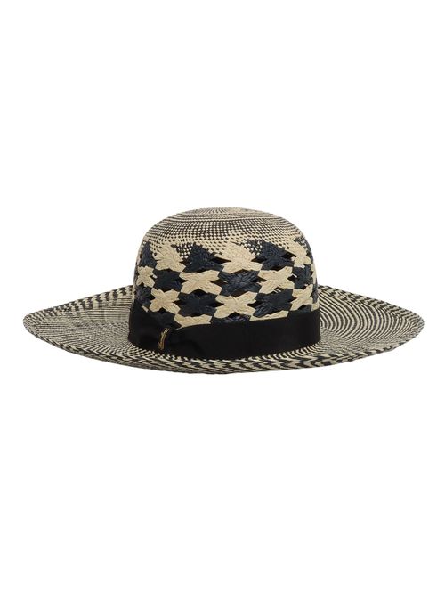 Patterned Panama Hat