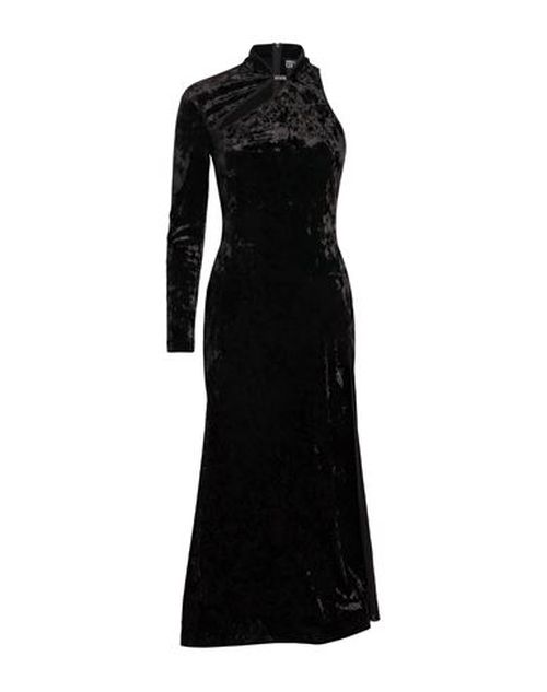 Woman Maxi dress Black Size 4 Polyester, Elastane