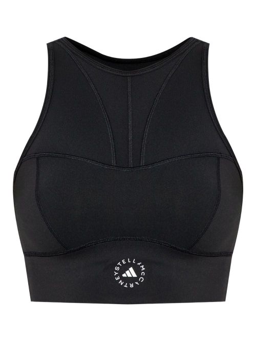 Logo-Detailed Bralette Tank Top — Black