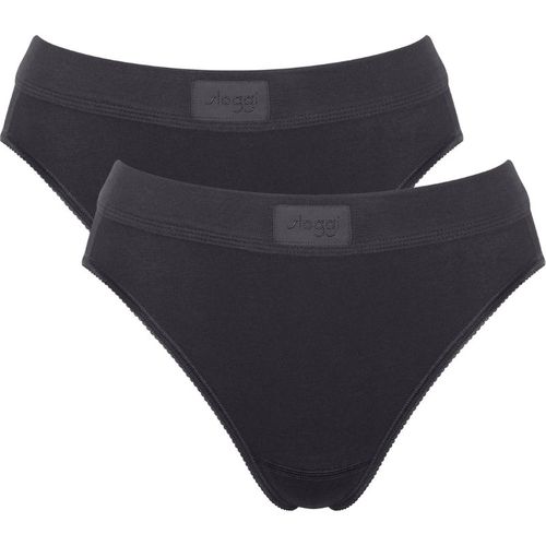Sloggi Womens Double Comfort T Tai 2 Pack - Black Polyamide - Mediu