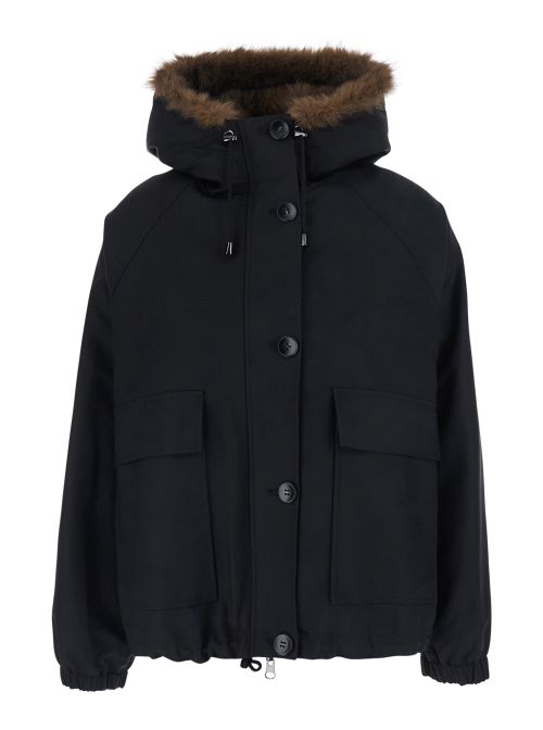 Reversible Cotton Coat — Black