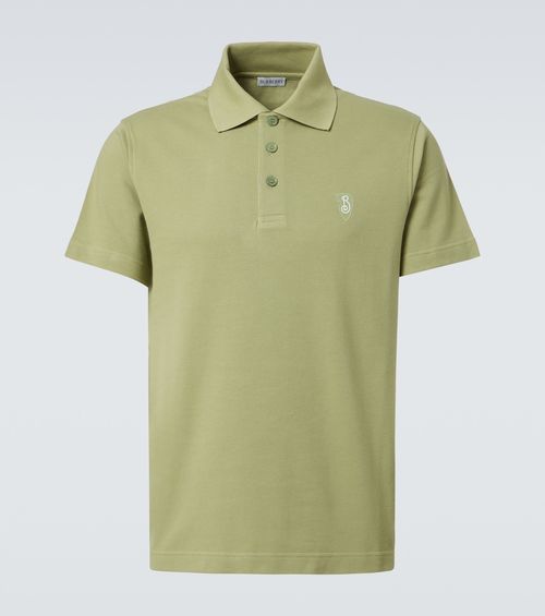 Embroidered cotton polo shirt