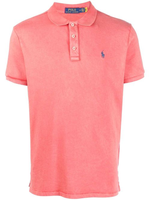Embroidered-logo polo shirt