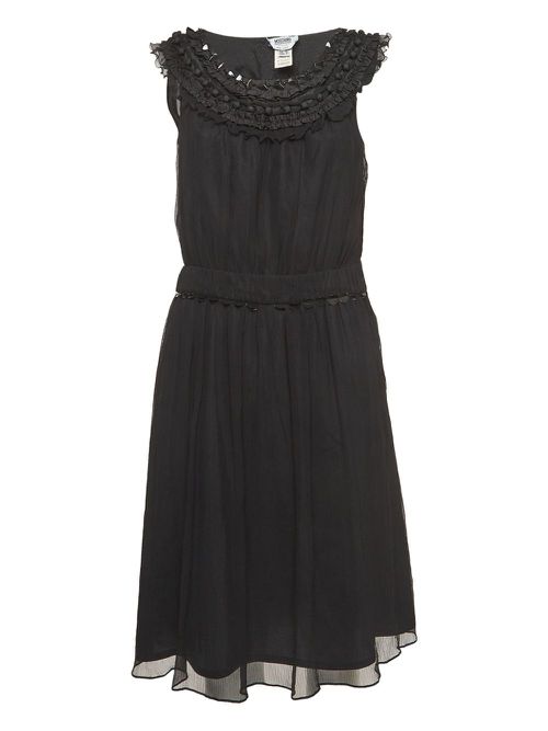 Ruffle-detail dress - Black