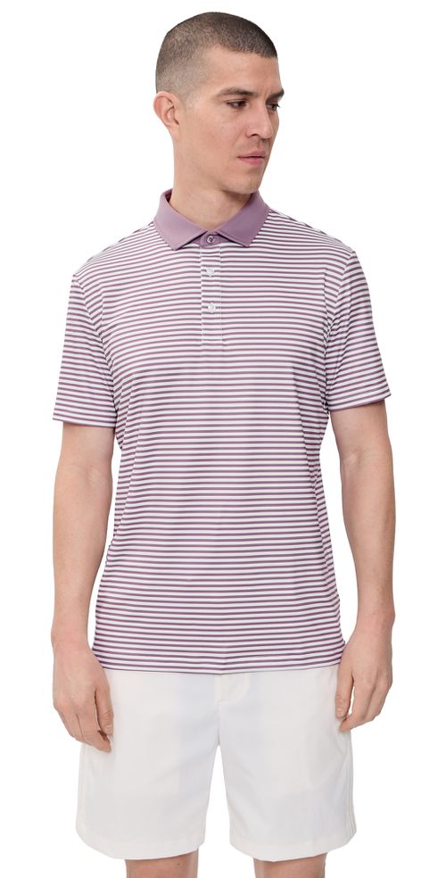 Striped Baker Polo Shirt Lilac