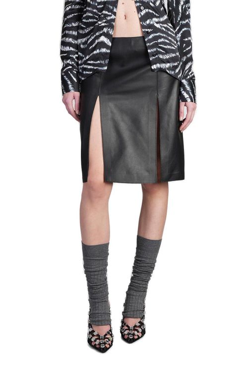 Leather Midi Skirt