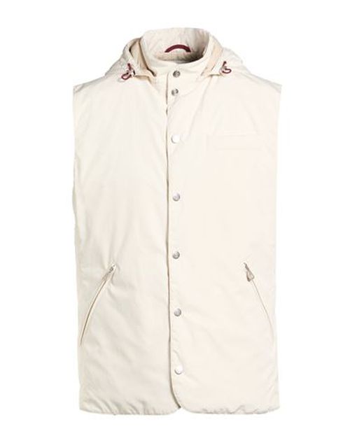 Man Vest Off white Size 36 Polyester, Polyamide