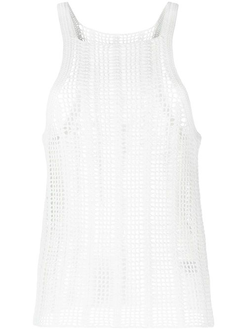 Open crochet tank top - Blue