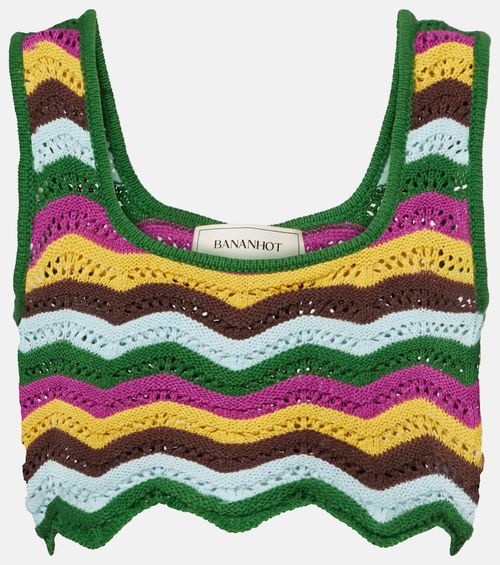 Kim crochet cotton-blend top