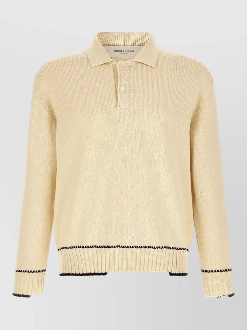 Golden Goose - rindley knit polo long sleeve sweater