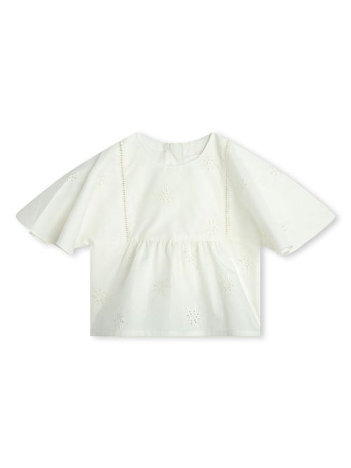 Embroidered cotton blouse - White