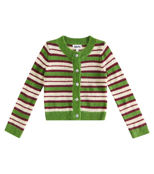 Molo Geraldine striped wool-blend cardigan