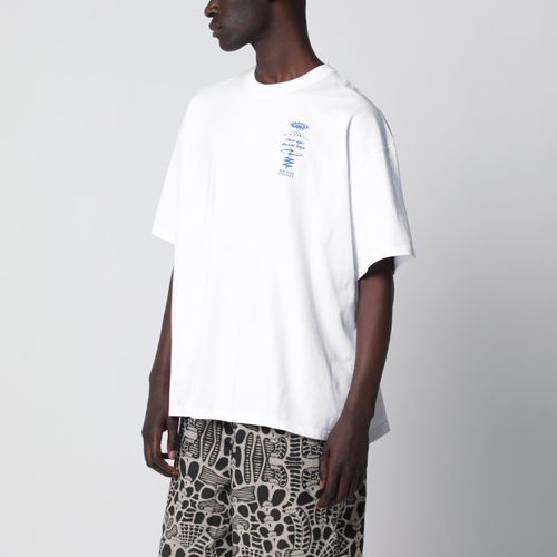 Brain Dead White Tshirt With Logo Print