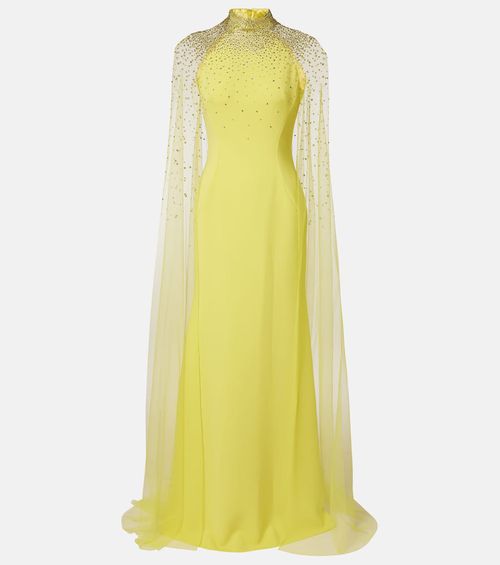 Limelight caped embellished gown