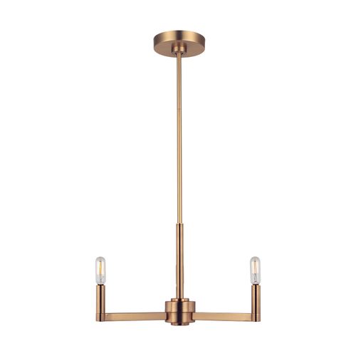 Satin Brass LED Chandelier from the Fullton Collection