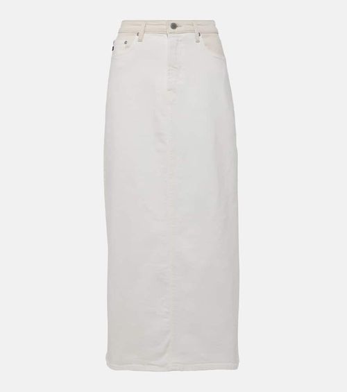 Denim maxi skirt