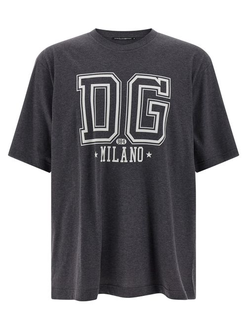 Logo-Flocked Cotton T-Shirt — Gray