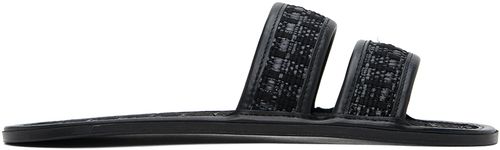 Bode Black Solid Summer Slides
