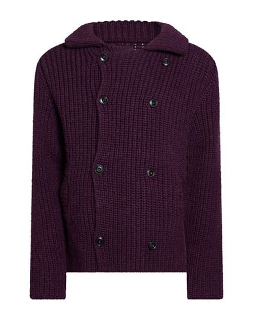 Man Cardigan Plum Size S Wool