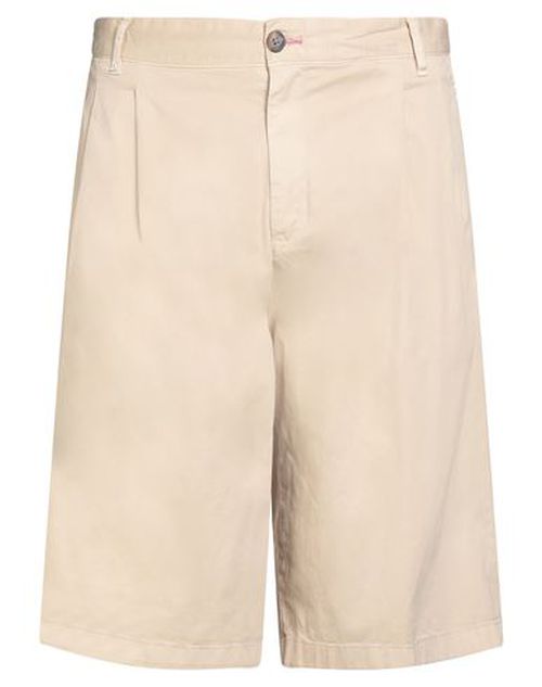 Man Shorts & Bermuda Shorts Beige Size 34 Cotton, Elastane