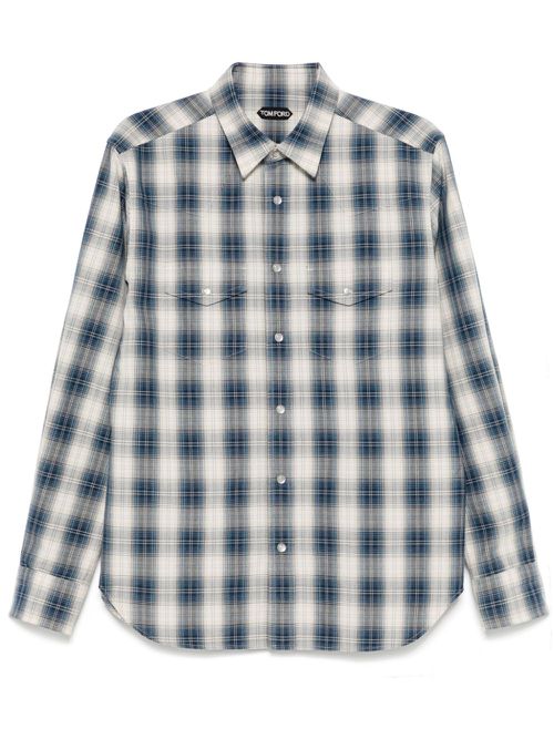 Plaid-check shirt - Blue