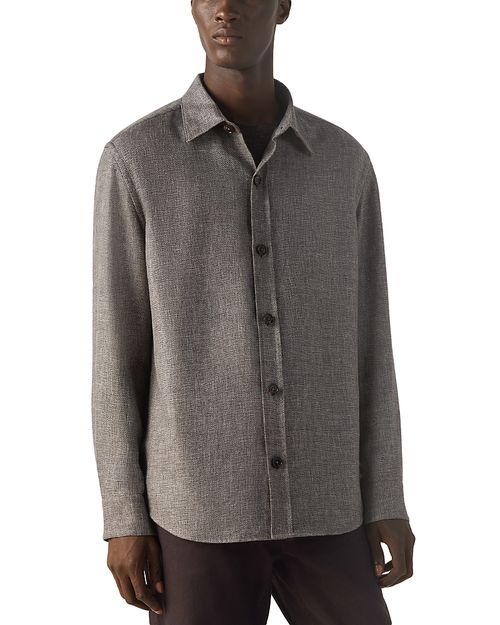 Cashmere, Linen, and Silk Overshirt