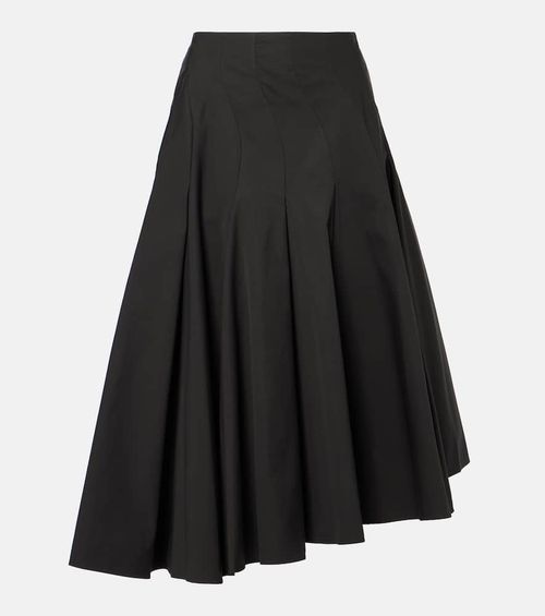 Rio asymmetric cotton midi skirt