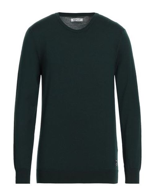 Replay Man Sweater Dark green Size XL Virgin Wool, Polyester, Elastane
