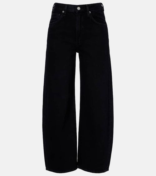 Low Curve cropped mid-rise barrel-leg jeans