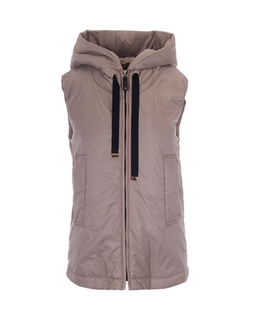 Beige Solid Hood Jacket