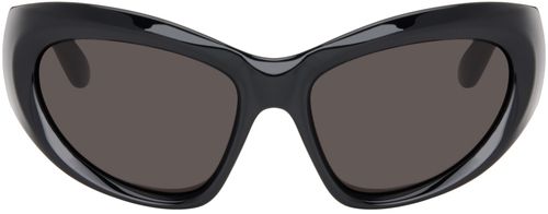 Balenciaga Black Wrap D-Frame Sunglasses