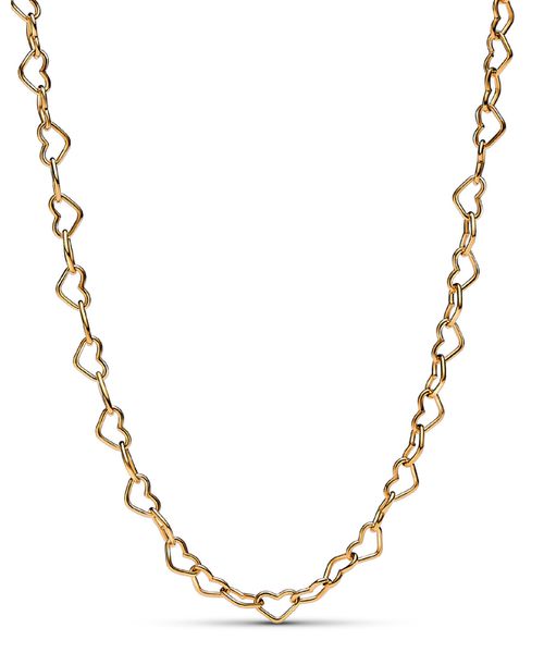 In 14k Gold-plated Hearts Collier 17.7 inch Necklace - Gold