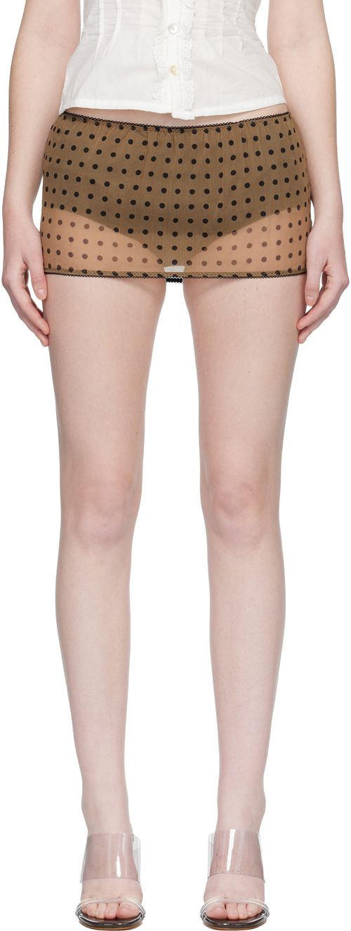 Tan Polka Bloomer Skort