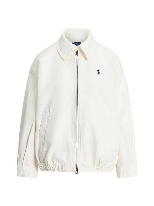 Women's Double-Faced Cotton Bomber Jacket - Trophy Cream