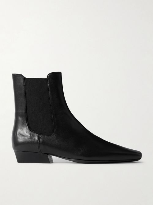 Wally Leather Chelsea Boots - Black
