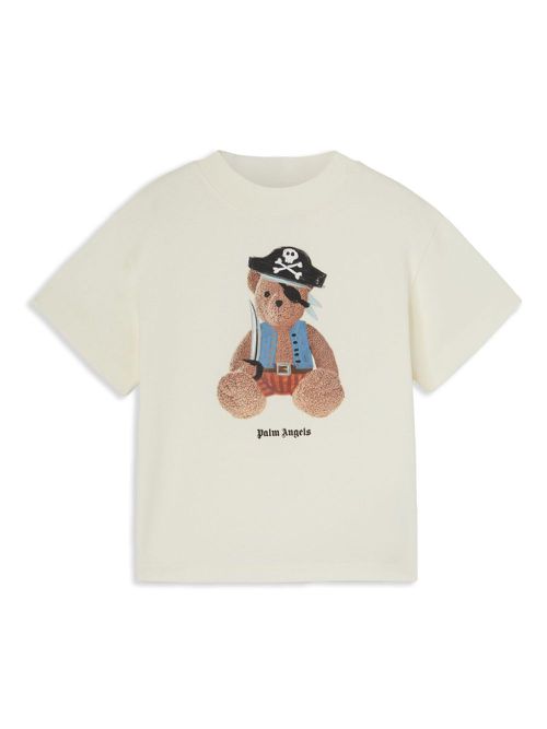 Pirate bear-print t-shirt - White