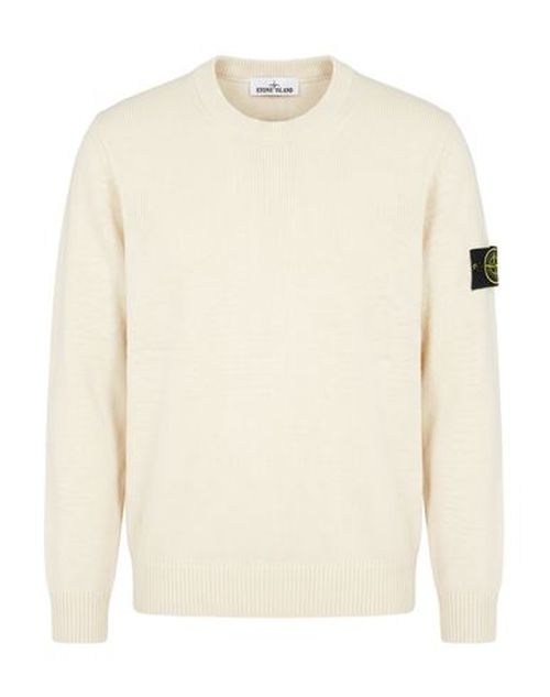 Man Sweater Cream Size 3XL Wool, Polyamide