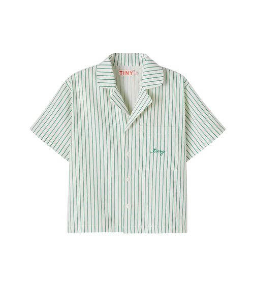 Striped linen and cotton shirt