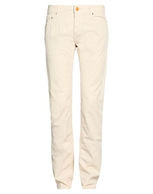 Man Pants Beige Size 31 Cotton, Elastane