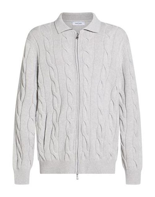 Man Cardigan Light grey Size 48 Virgin Wool, Viscose, Cashmere