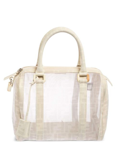 Zucca mesh tote bag - White