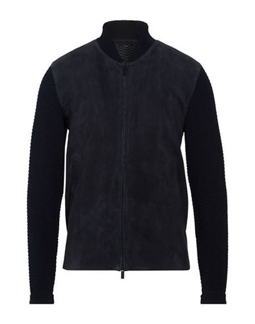 Man Jacket Midnight blue Size 40 Lambskin, Virgin Wool, Polyester