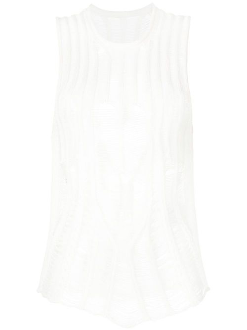 Distressed Floats tank top - White