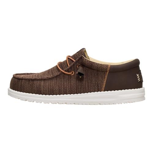 HEYDUDE Mens Wally Funk Mesh Slip On Shoe, Brown
