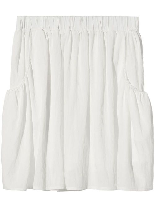 Textured A-line minskirt - White