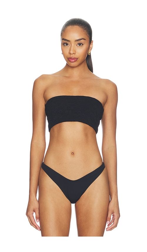 Free People x free-est Lola Bandeau Bikini Top in Black. - S also in XS