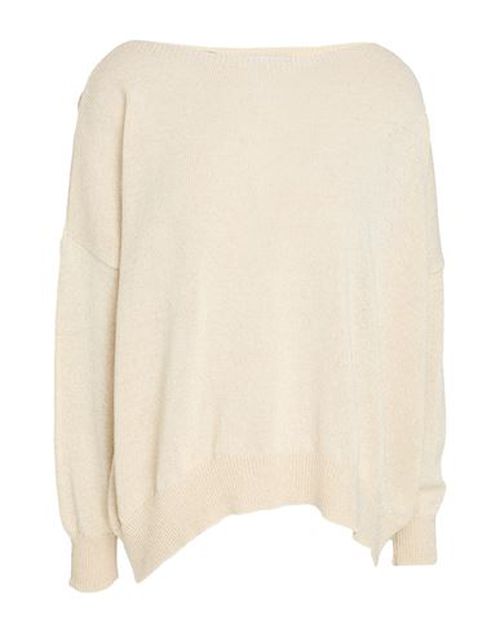 Woman Sweater Sand Size L Cotton, Polyamide, Metallic fiber